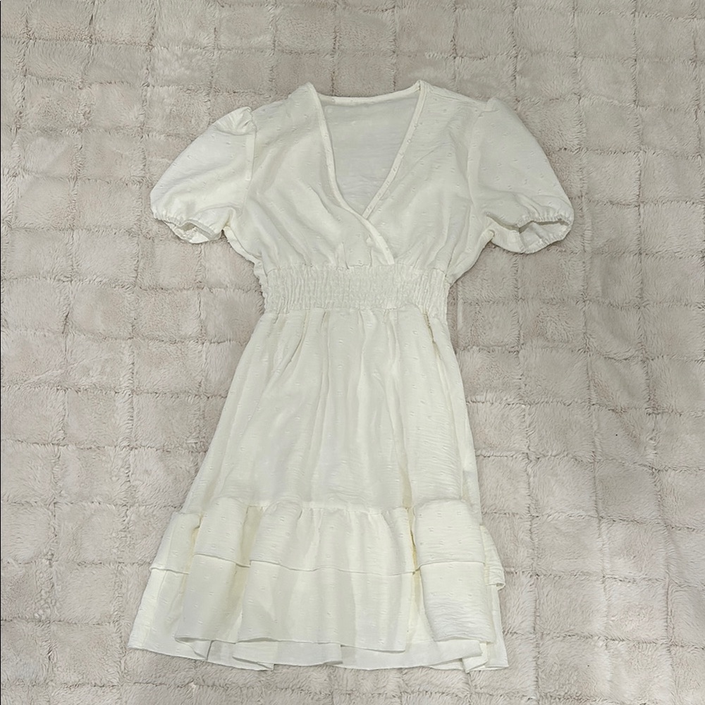 Elegant White Women's Dress